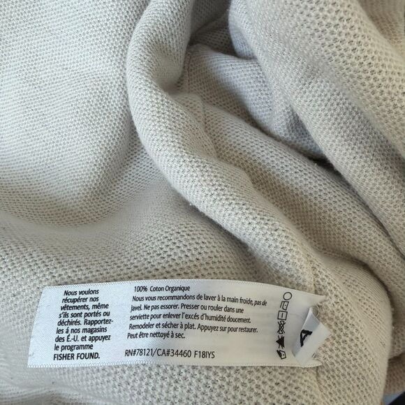 Eileen Fisher Zip Sweater Organic Cotton Black Sustainable Minimalist Size L - Picture 5 of 6